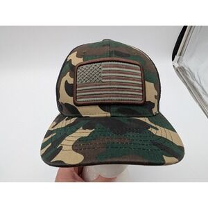 Pitbull Camo Trucker Hat American Flag Patch Mesh Snapback Mens Baseball Cap